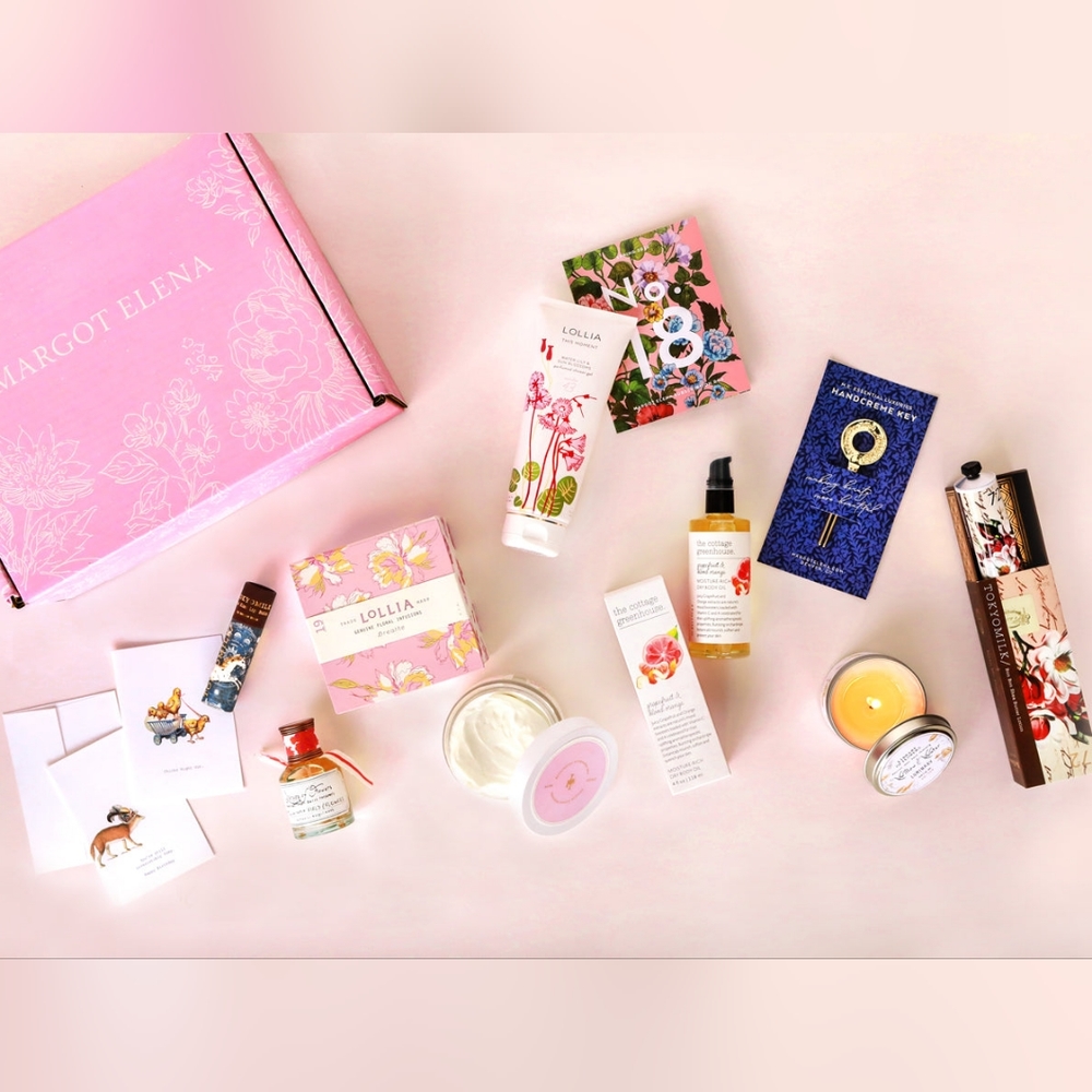 NIB Margot Elena SPRING 2022 Box Lollia Tokyomilk Library of Flowers Greenhouse